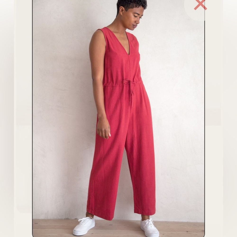 Ali Golden silk slit-back jumpsuit romper xs
